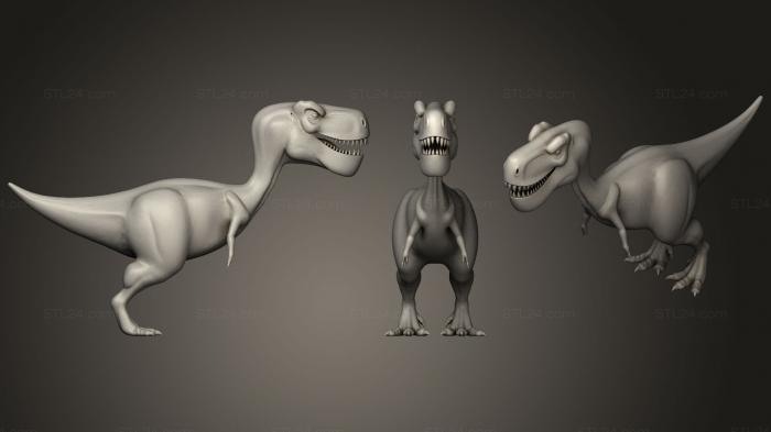 Animal figurines (T Rex120, STKJ_1810) 3D models for cnc